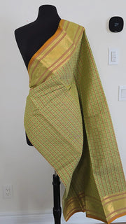 Apple Green Latchadeepam Premium Cotton Saree