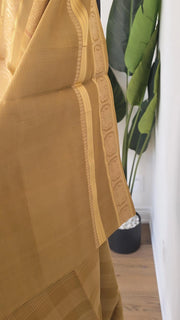Muted Gold Pure Handloom Silk Cotton