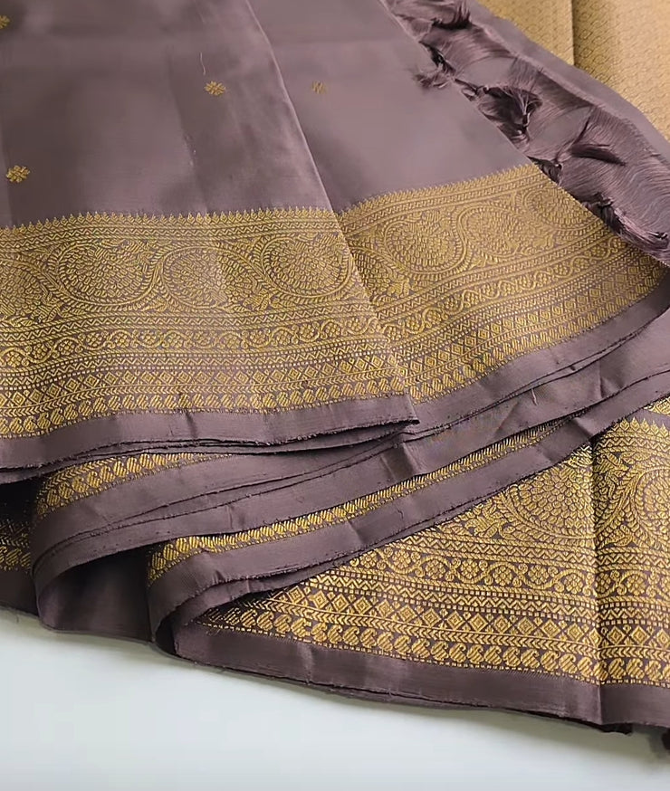 Brown custom made Kanjipuram