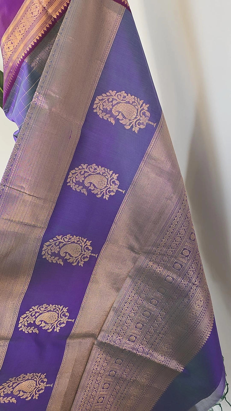 Lavender Pure Handloom Silk Cotton