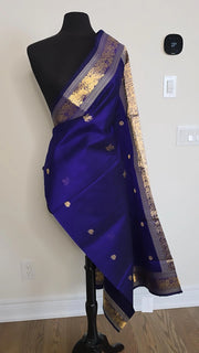 MS Blue Pure Handloom Silk Cotton