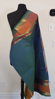 Teal latchadeepam silk cotton