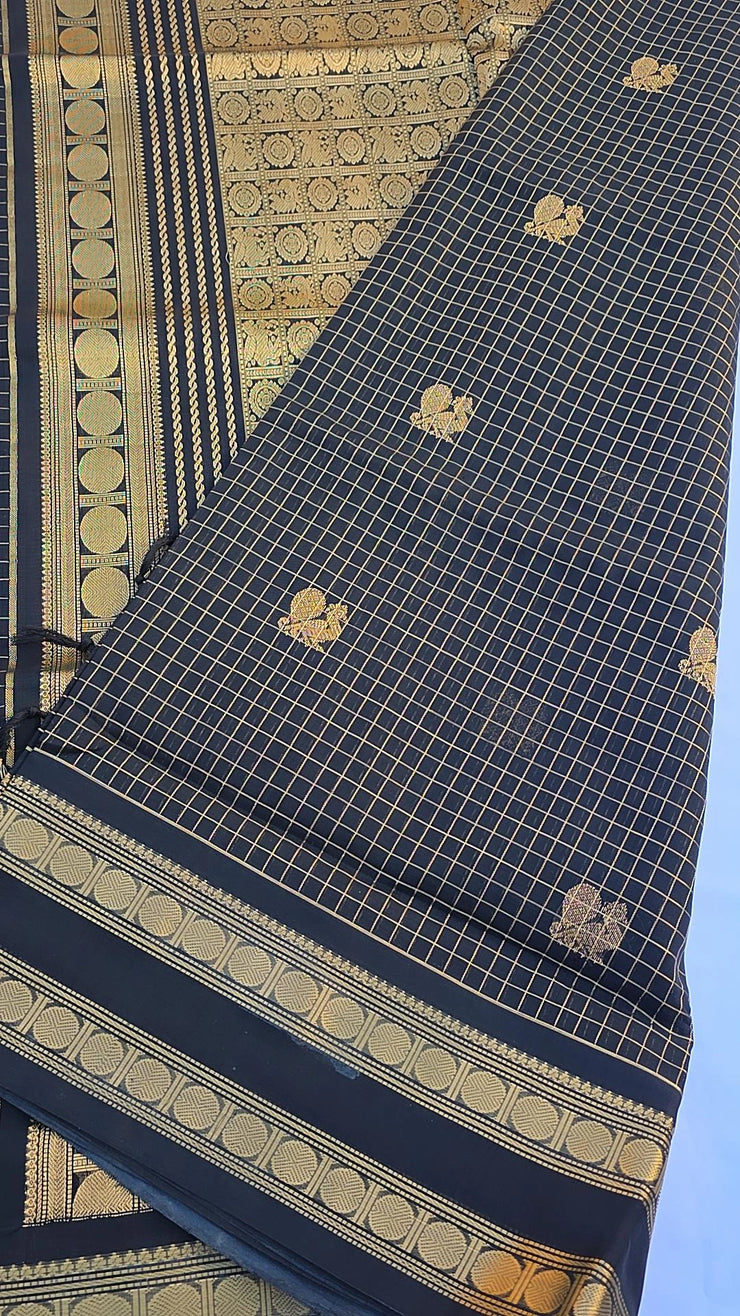Black Mercerized pure silk cotton