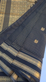 Black Mercerized pure silk cotton