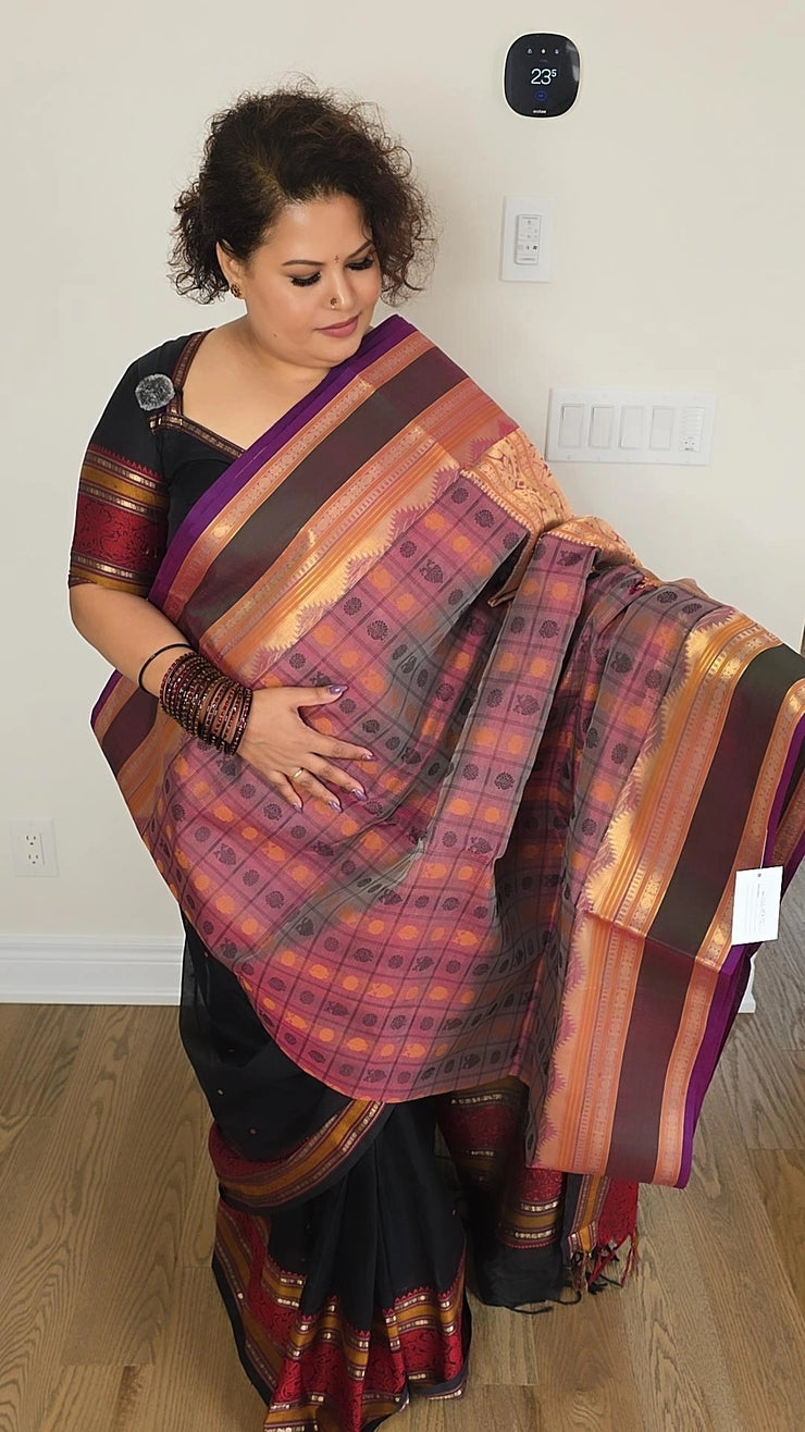 Aayiram dual pink silk cotton