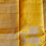 Yellow check Kanjipuram