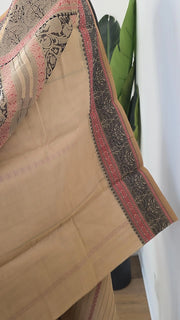 Beige Stripe Premium Cotton