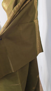 Moss Green Pure Handloom Silk Cotton