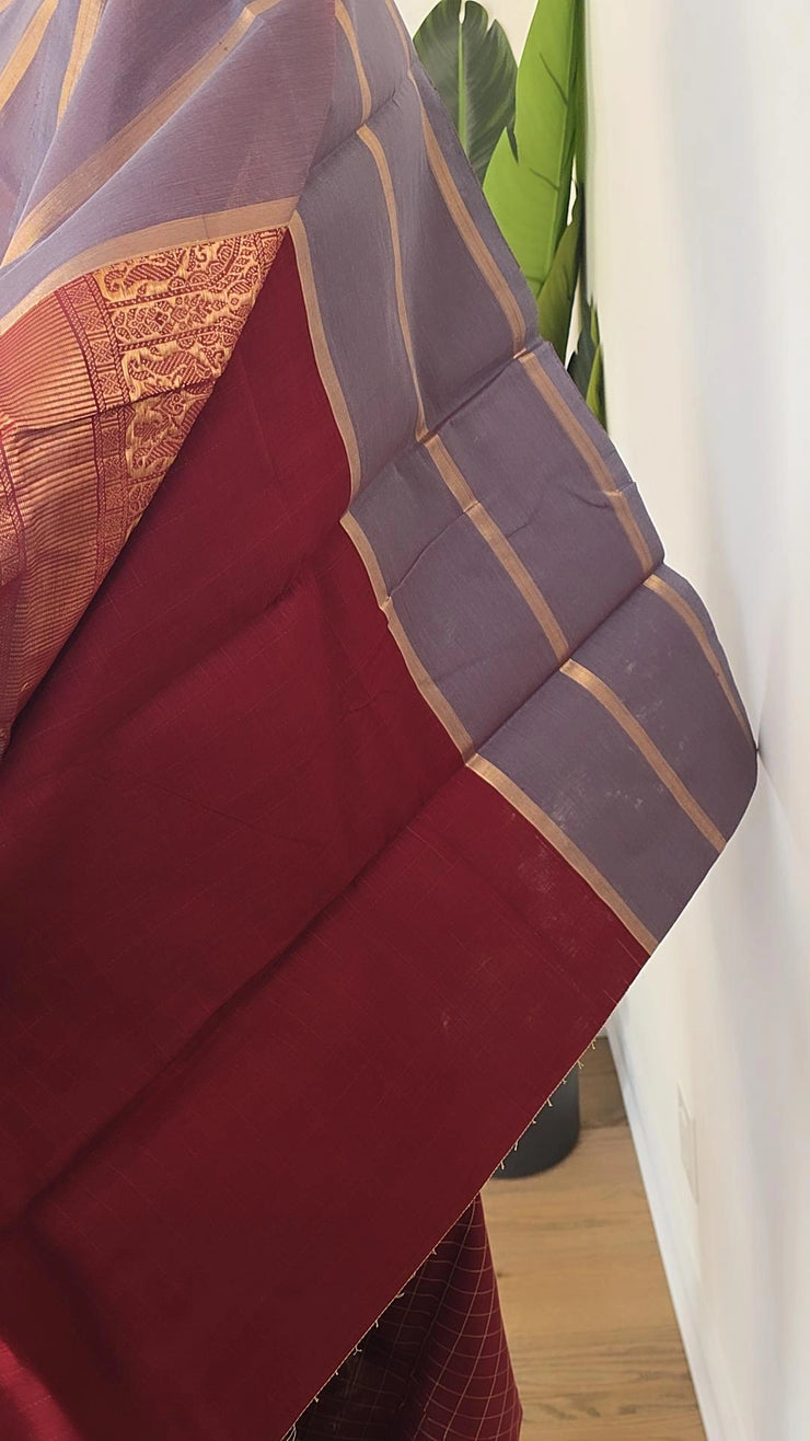 Maroon Check Premium