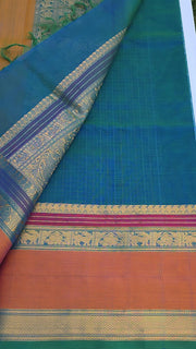 Teal latchadeepam silk cotton