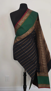 Black With Green Premium Cotton