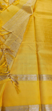 Yellow check Kanjipuram