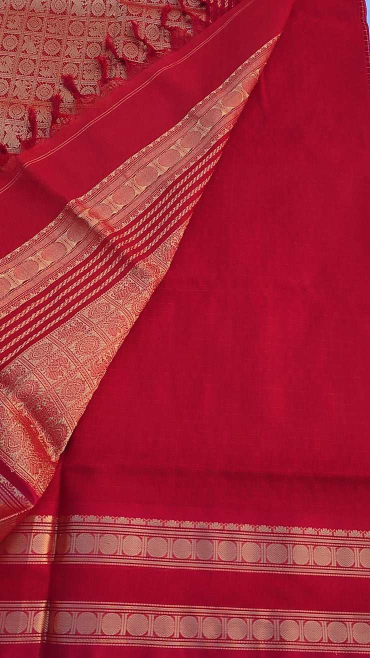 Red Mercerized pure silk cotton