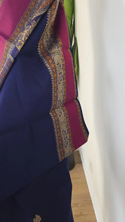 Dark Blue Premium Cotton Saree