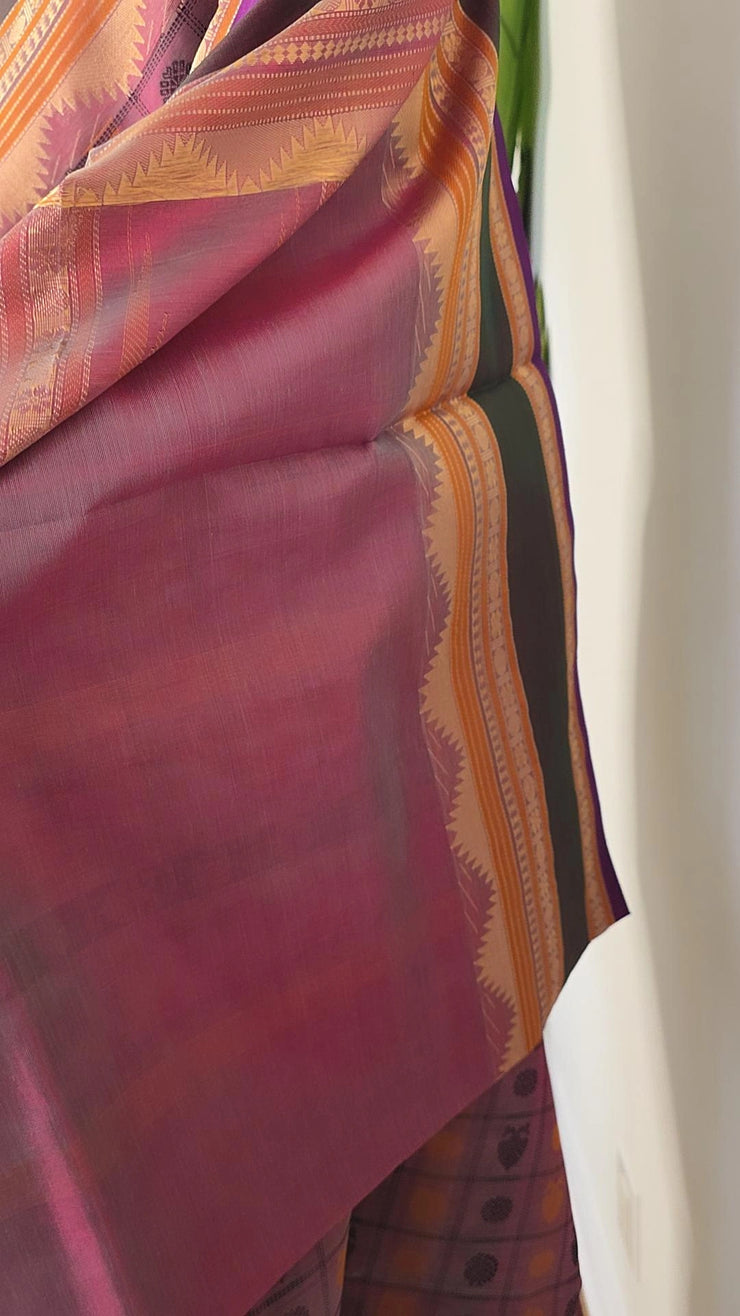 Aayiram dual pink silk cotton