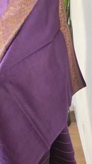 Lavender Veldhari Pure Handloom Silk Cotton Saree