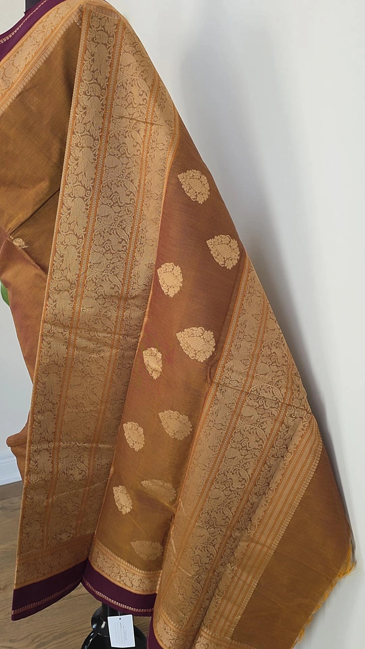 Burnt Mustard Gold Premium Cotton