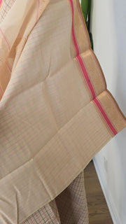 Off-white With Pink Premium Cotton