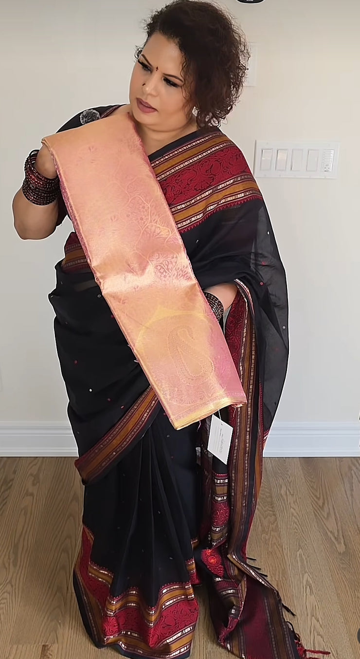 Pink Tissue Kanjipuram Silk Saree