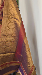 Aubergine Pure Handloom Silk Cotton