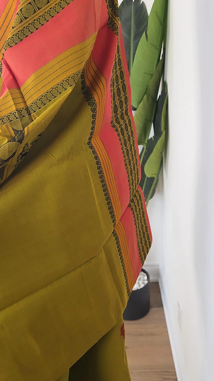 Army Green Premium Handloom Cotton