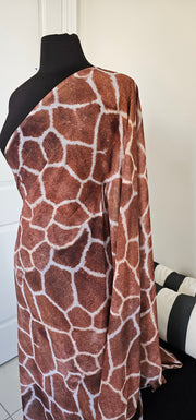 Giraffe print georgette