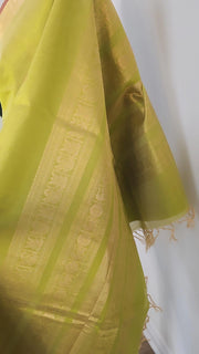 Chartreuse Pure Handloom Silk Cotton