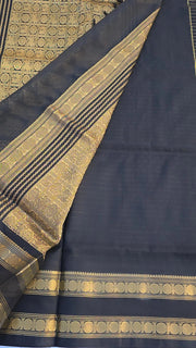 Black Mercerized pure silk cotton