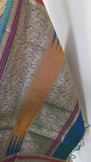 Teal latchadeepam silk cotton