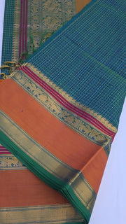 Teal latchadeepam silk cotton