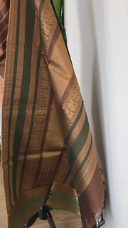 Bronze Pure Handloom Silk Cotton