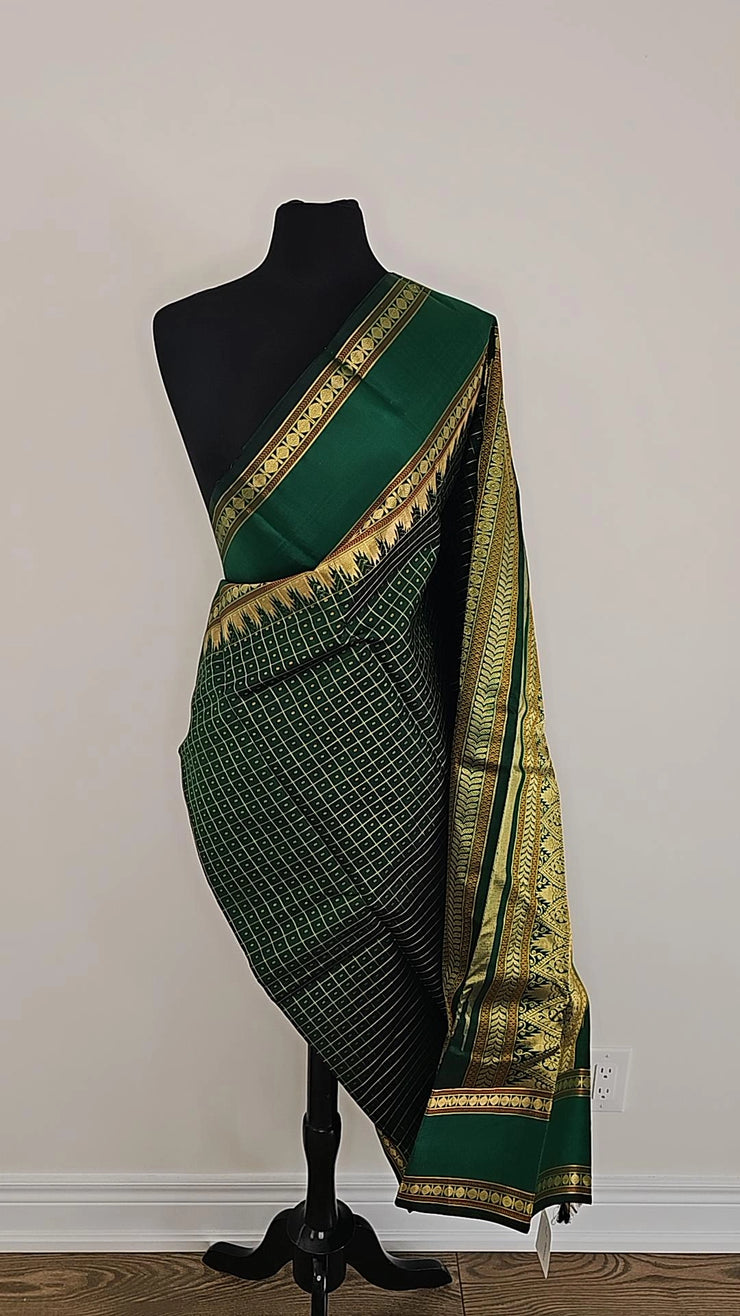 Dark Green With Gold Kanchipuram