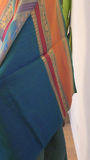 Teal latchadeepam silk cotton