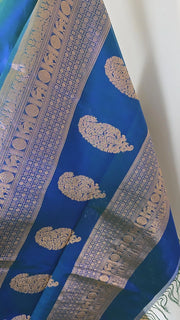 Teal Pure Handloom Silk Cotton