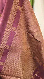 Onion Pink Pure Handloom Silk Cotton