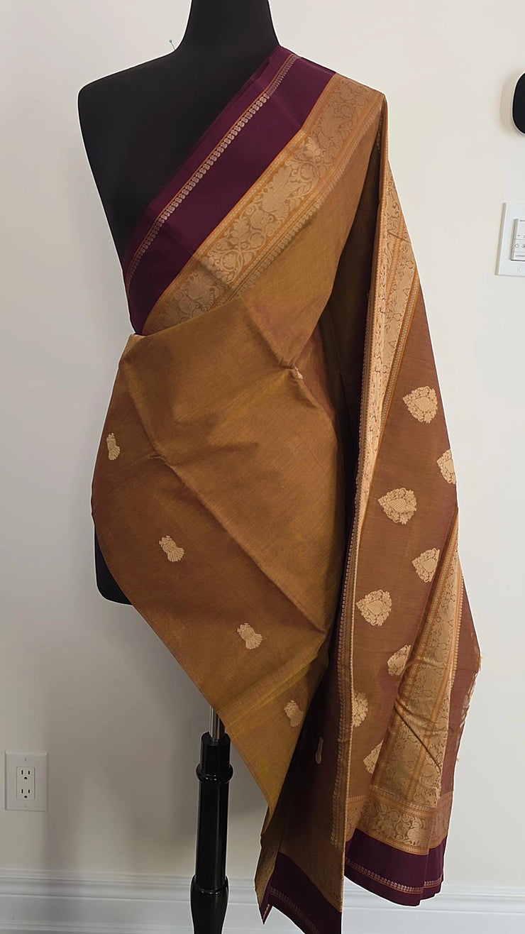 Burnt Mustard Gold Premium Cotton