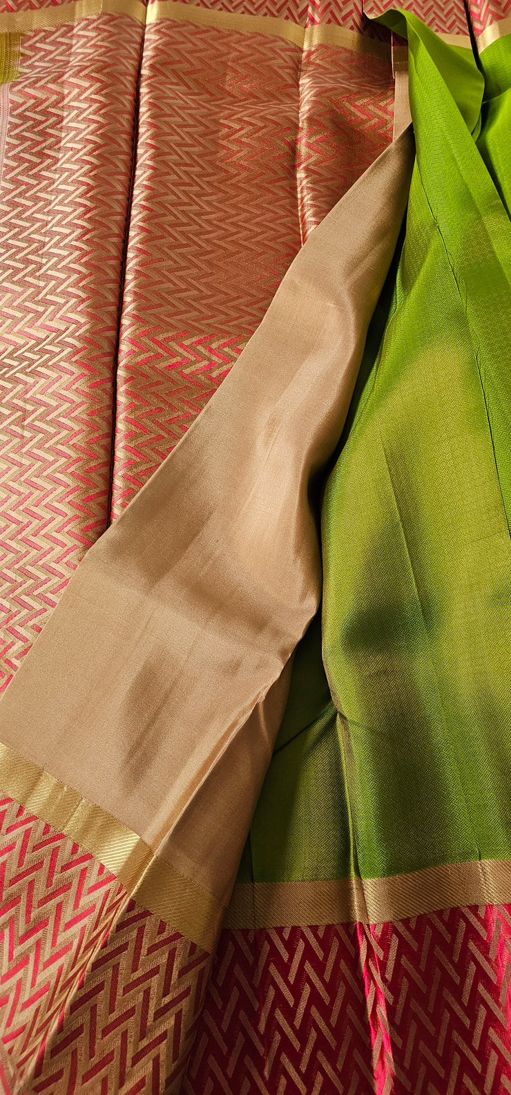 Apple Green Designer Kanjipuram Soft Silk