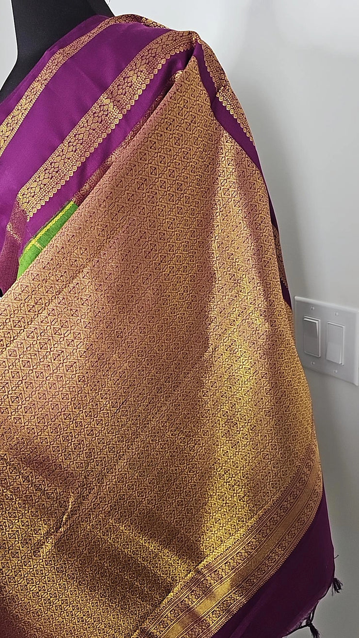 Green korvai kattam cotton