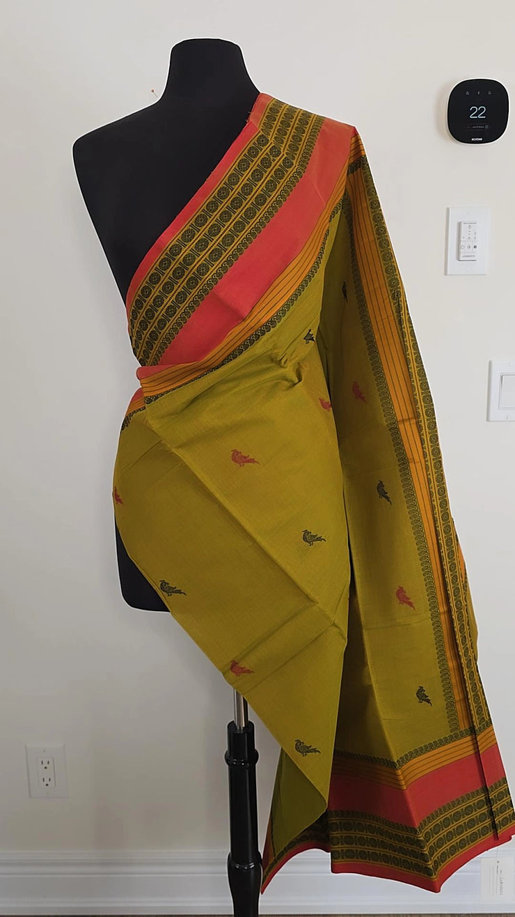 Army Green Premium Handloom Cotton