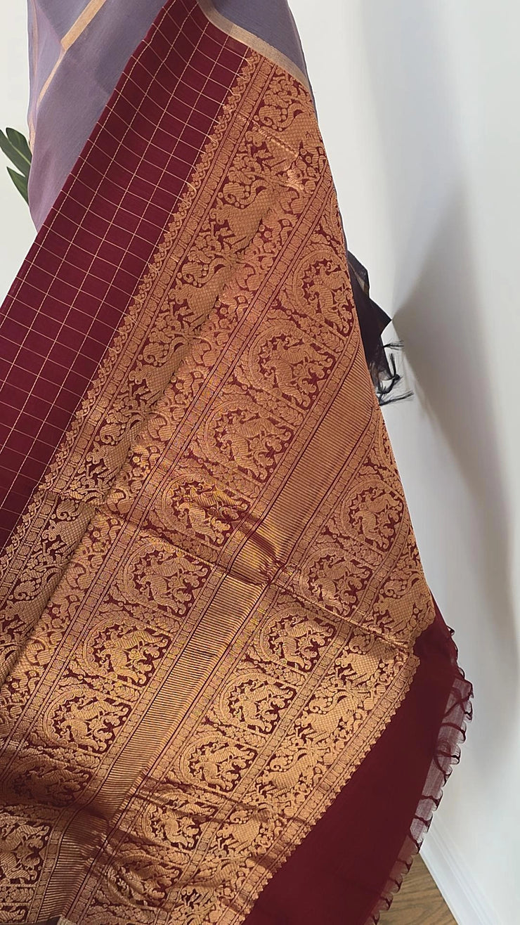 Maroon Check Premium