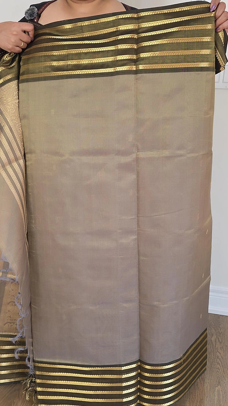 Salangai border silk cotton