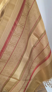 Muted Gold Pure Handloom Silk Cotton
