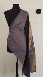 Lavender Borderless Premium Cotton Saree