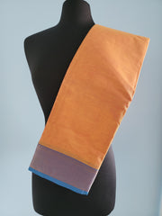 Light Orange With Blue Cotton