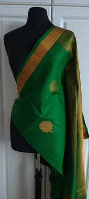 Emerald Green & Copper Kanchipuram