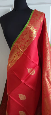 Red With Long Border Kanjipuram