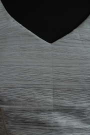 Grey pleated fabric sleeveless blouse - Size 32